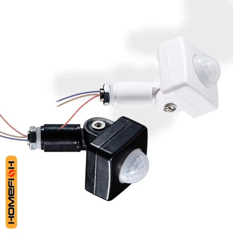 Outdoor LED Lamp PIR Human Body Induction Detector 180° Rotatable Motion Sensor Light Switch 110/220V Timing Adjustable Sensor C