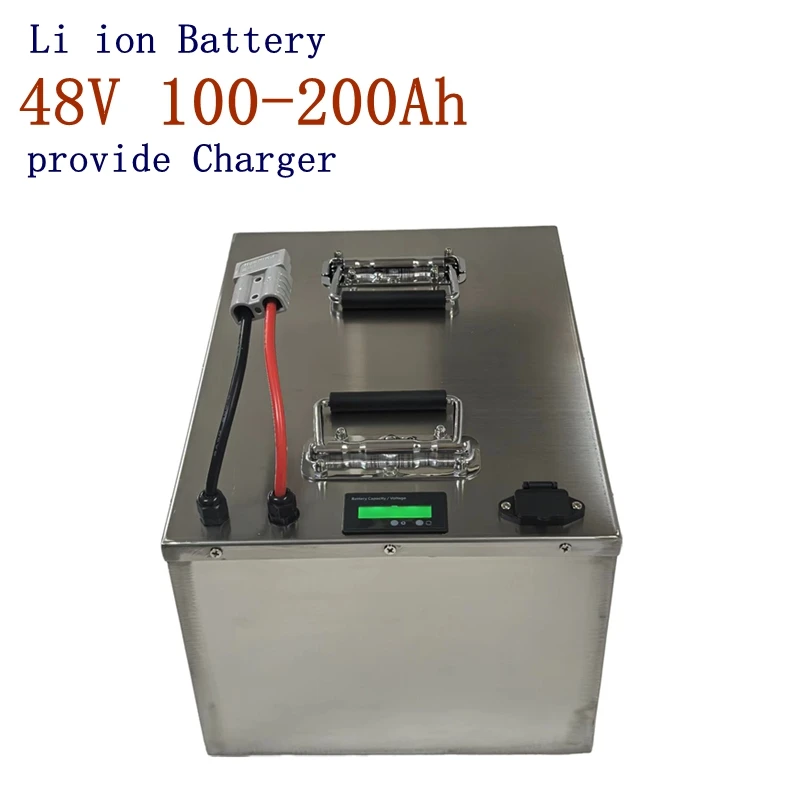 

48V 100Ah 200Ah Lithium Battery For 18kw 10kw Inverter Solar Panels Golf Cart Telecommunication Forklift Ups+Charger