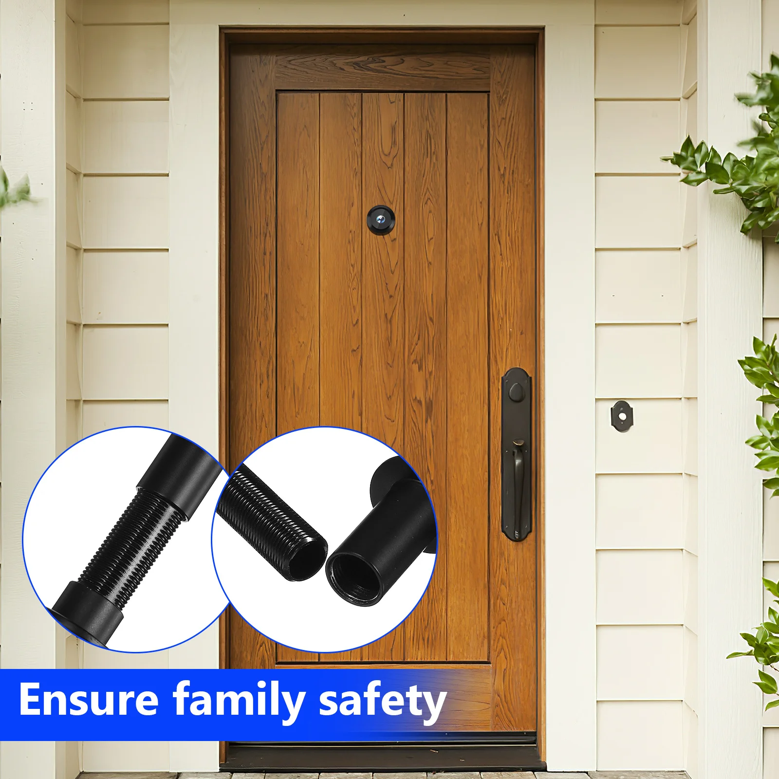 زاوية واسعة عارض الباب ثقب الباب 220 درجة عدسة زجاجية بصرية شفافة قابلة للتعديل للاستخدام المنزلي والمكتب والفندق