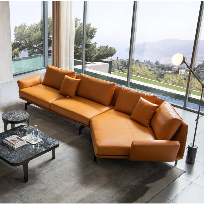 Modern Sofa L-Shaped Combination Sofa Lobby Sofa Living Room Villa Furniture