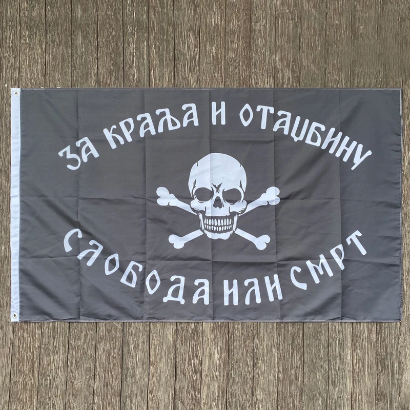 

free shipping xvggdg 90x150cm Large Skull Headband Crossbones Pirates Flag Jolly Roger Roger Hanging With Grommet