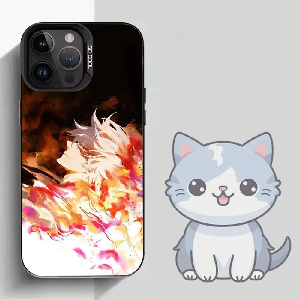 حافظة هاتف Hell-S Paradise Jigokuraku لهاتف iPhone 16,15,14,13,12,11,Mini,Pro,MAX,plus,Black Matte غطاء مقاوم للصدمات