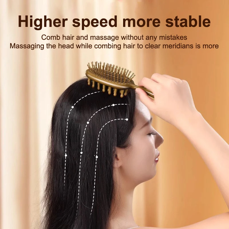 Double Sided Sandalwood Air Bag Comb Hair Care Scalp Anti Static Meridian Head Blood Circulation Dredging Massage Comb'