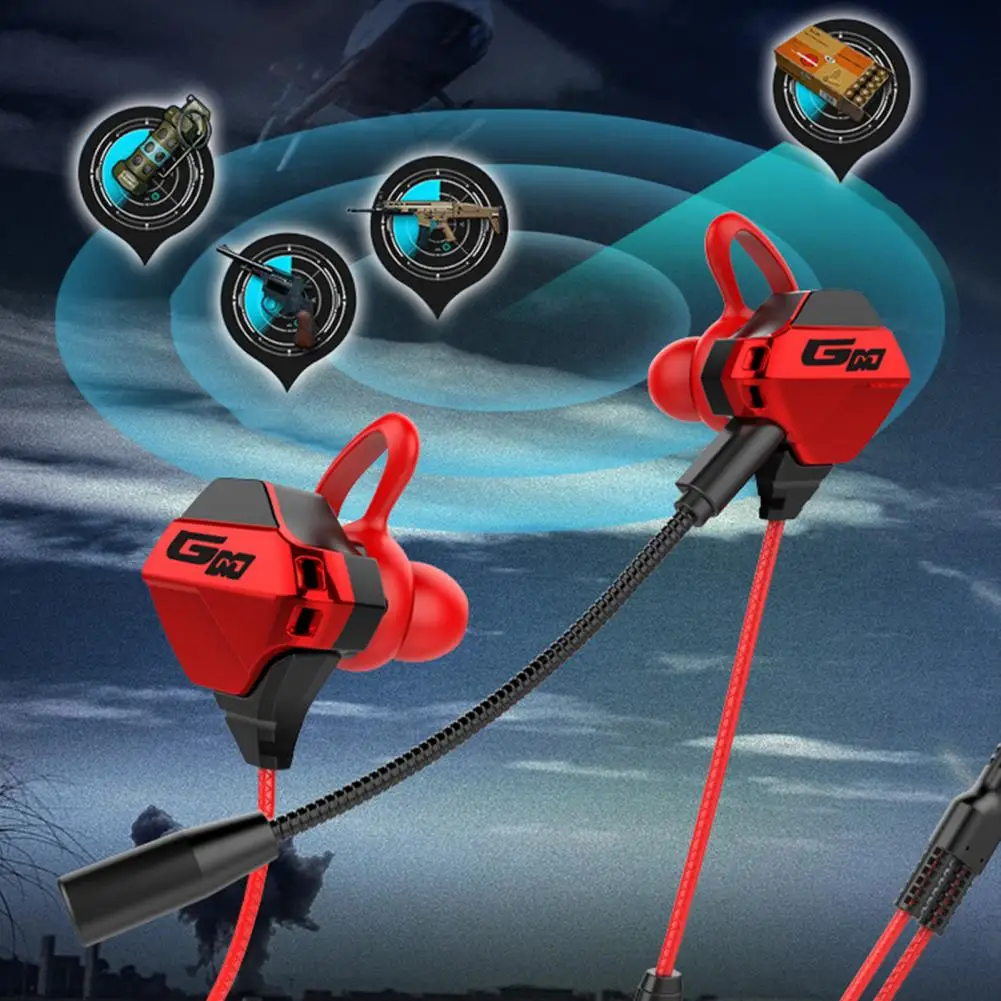 Wired Earphone Stereo Surround Music Game Call Function Portable Wire Control Headset In-ear Gaming Earphone Electronic Product