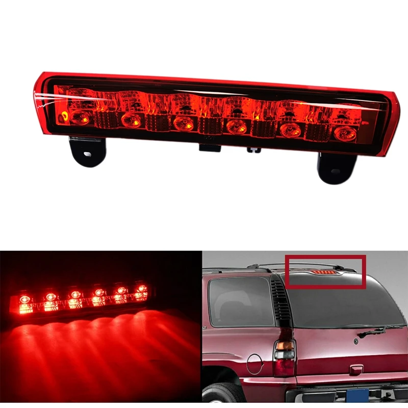 

Plating LED Third Brake Light For GMC Yukon 2000-2006 High Position Brake Light Parts For Chevrolet Suburban 15170955 Red