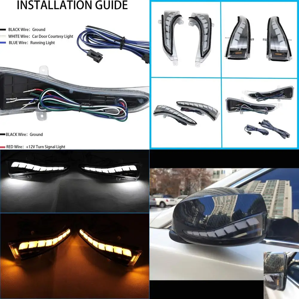 Sequential LED Turn Signal Lights for Infiniti Q50, Q60, Q70, QX30, QX50, QX60, QX70 - Replacement DRL for Nissan Skyline 2015-1