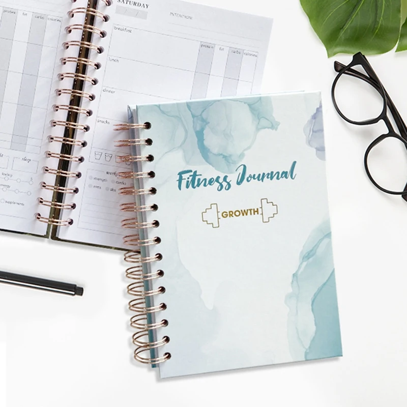 Workout Fitness Journal Planners,Daily Weekly Non-Dated Planner, Notepad For Fitness And/Nutrition Journal/Planners