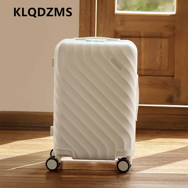 

KLQDZMS High quality suitcase ABS+PC boarding box large capacity trolley case 20"24"26 inch universal wheel rolling luggage