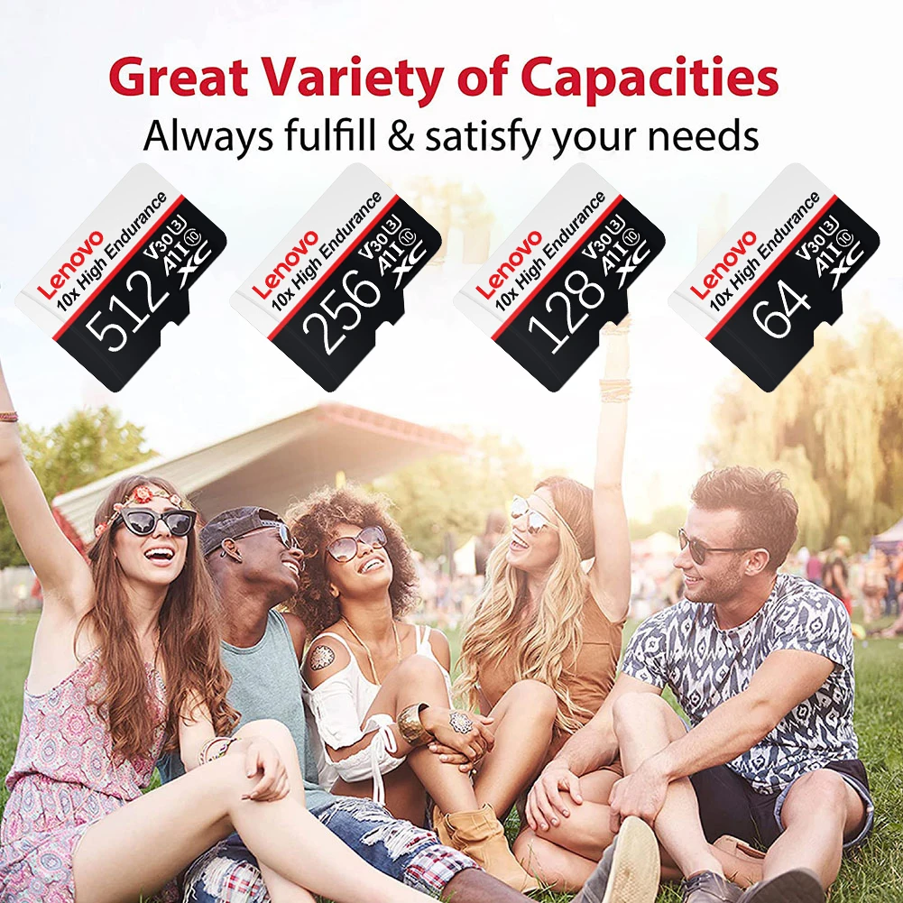 Lenovo High Speed Mini SD Memory Card 256GB Class 10 Micro TF Flash USB Pen Drive for Smartphone 8GB 16GB 32GB 64GB 128GB