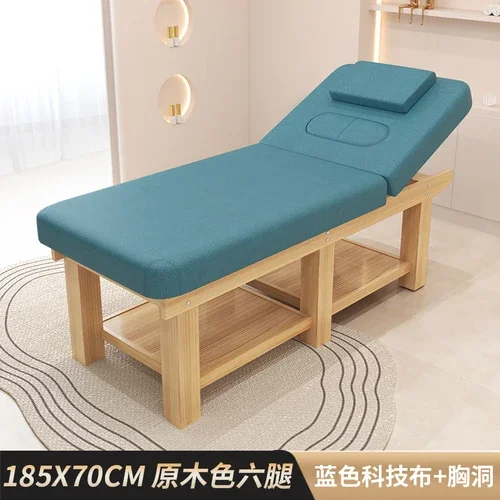 Massage Folding Bed Beauty Mattresses Couch Wooden Tattoo Lash Salon Bed Full Body Cama Dobravel Beauty Furniture