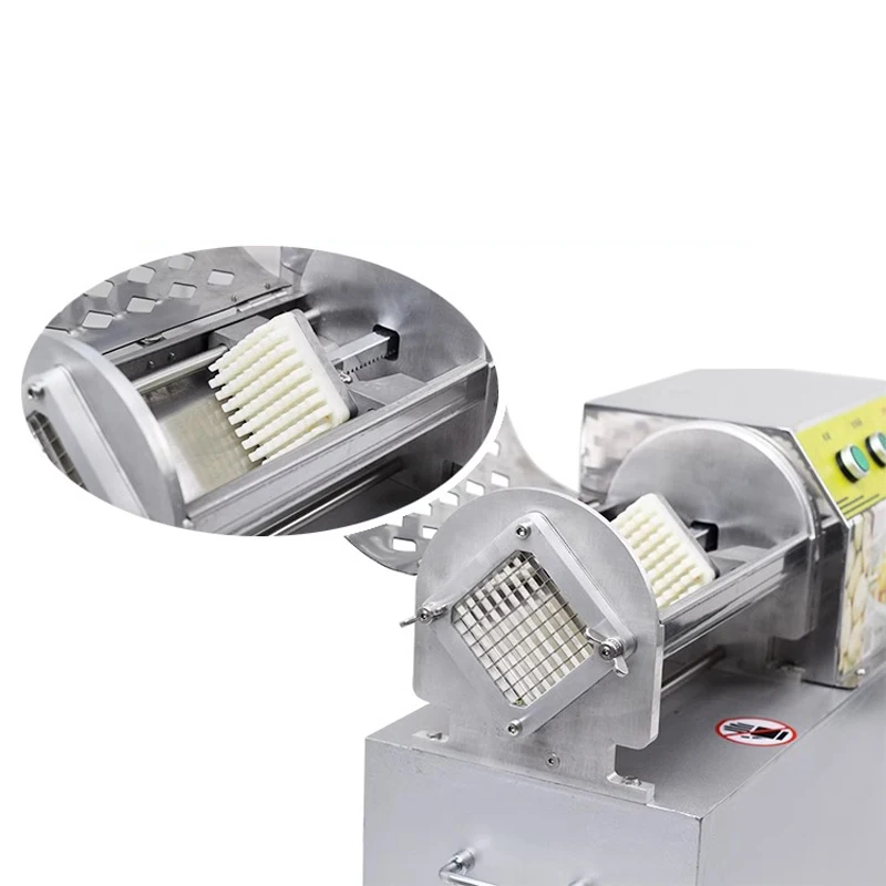 Mesin pemotong kentang komersial mesin pemotong timun lobak sayuran mesin pemotong kentang goreng elektrik