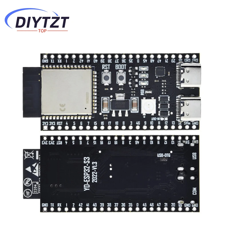ESP32 / ESP32-S3 WiFi + Bluetooth Internet de las cosas Placa de desarrollo Dual tipo C Placa central ESP32-S3-DevKit C N16R8 para Arduino