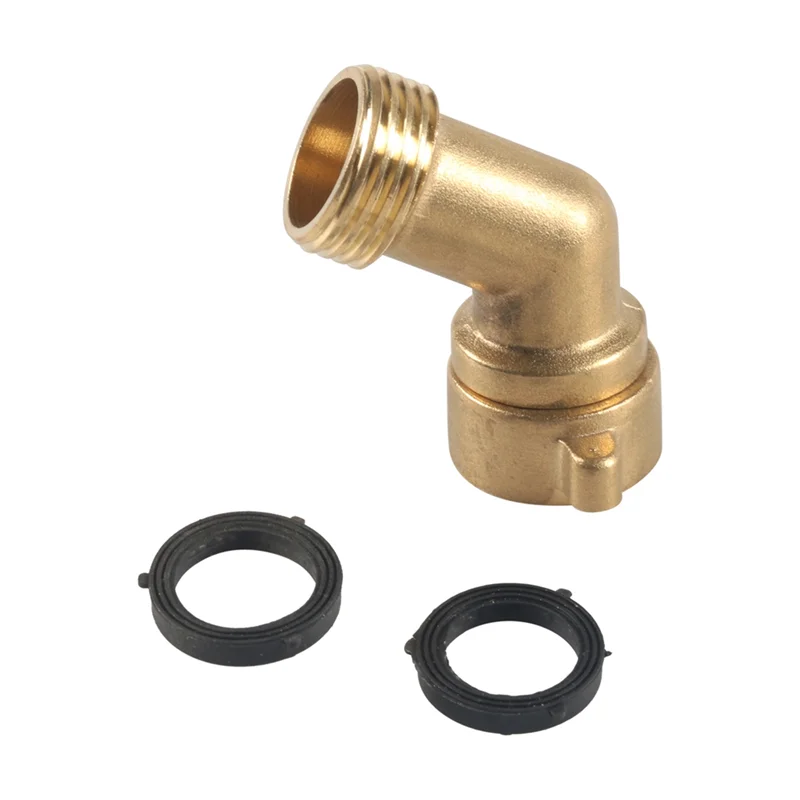 

AS-RV City Water Fill Inlet Flange Brass With Hose Elbow Check Valve Hookup Connector For Trailer Marine