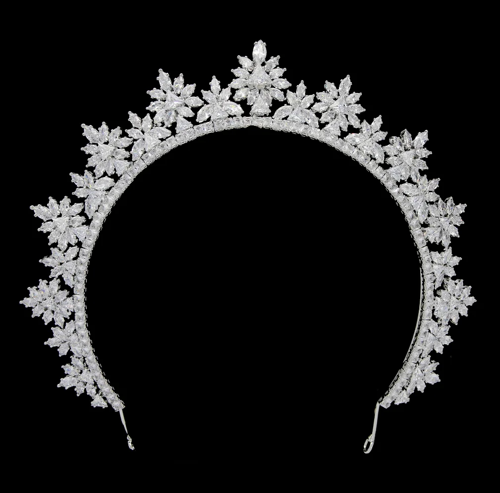 

Luxury Bride Crown For Wedding Hair Jewelry Headpieces Crystal Bridal Tiaras Crowns For Quinceanera Women Girl Prom Headdress