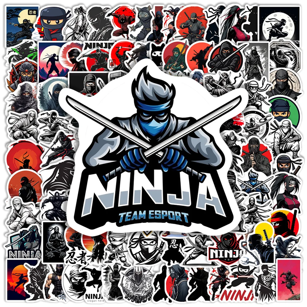 Kids Toys Laptop - Cartoon Japanese Ninja Stickers Shinobi Waterproof