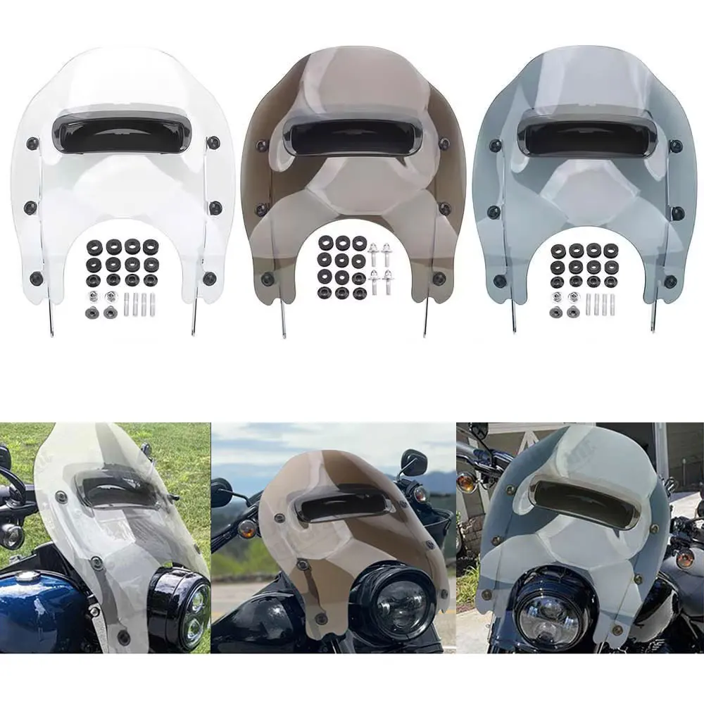 Motorcycle Fairing Windshield Front Wind Deflectors Windscreens Fits for Harley Road King FLHR/I 1994-2022, FLHRC/I 1998-2013