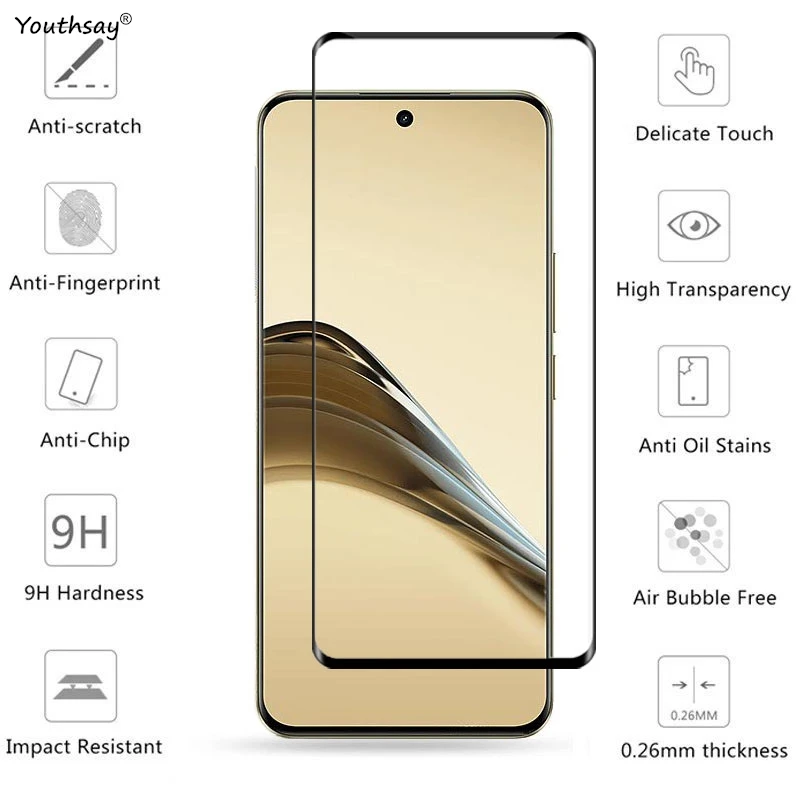 6in1Glass For Realme 13 Pro Plus Screen Protector Realme 13 Pro Plus Tempered Glass 3D Protective Phone Lens Film Realme 13 Pro+