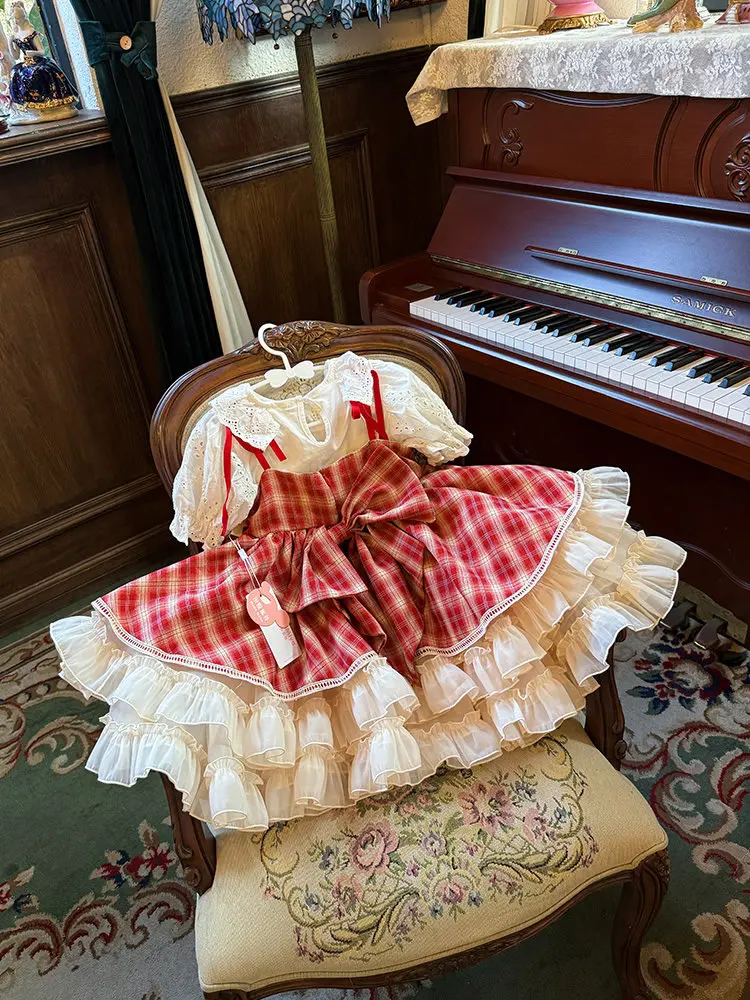 Handgefertigtes Neues Kinder-Geburtstagskleid Hochzeitsparty-Kleid Baby Mädchen Lolita Prinzessinnenkleid Kinder Boutique Festliches Kostüm – Detail 1