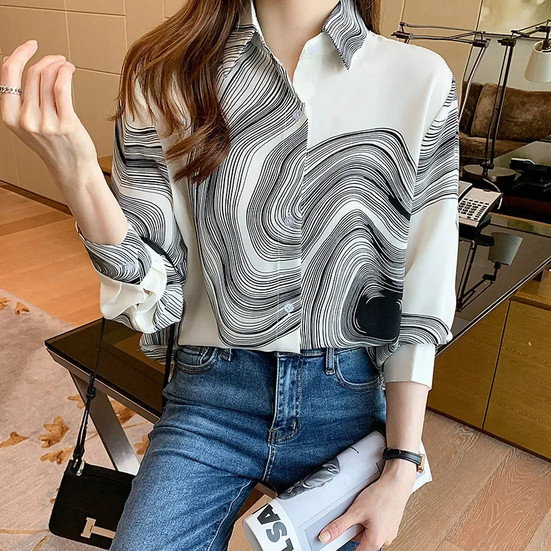 

Женская повседневная модная белая рубашка в корейском стиле, свободная блузка с длинным рукавом