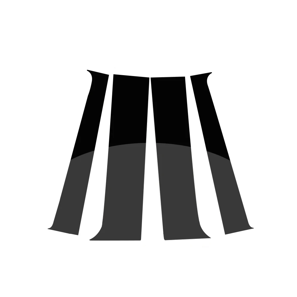 

Глянцевая черная полоса для центрального окна автомобильной двери, колонны из поликарбоната для Mercedes Benz VITO V CLASS W447 2016-2020, автомобильные аксессуары, 4 шт.