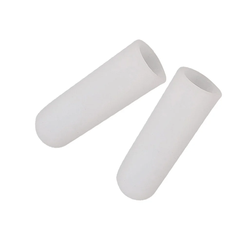 1 Pair SEBS Finger Protector Anti Finger Moisturizing Sleeve (White color) finger caps finger sleeve SEBS finger caps