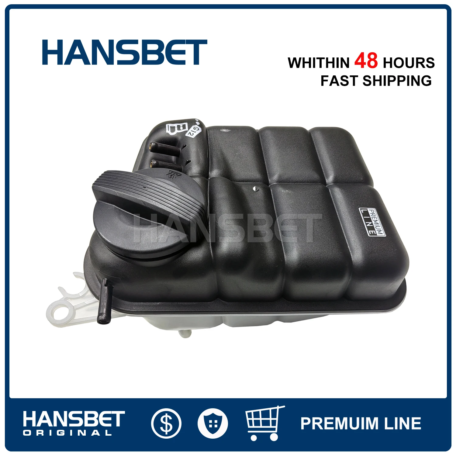 

Coolant Expansion Tank with Cap 3W0121403C Fit Bentley Flying Spur Continental 04-06 VW Phaeton GP4 MK4 3D0121407H HANSBET
