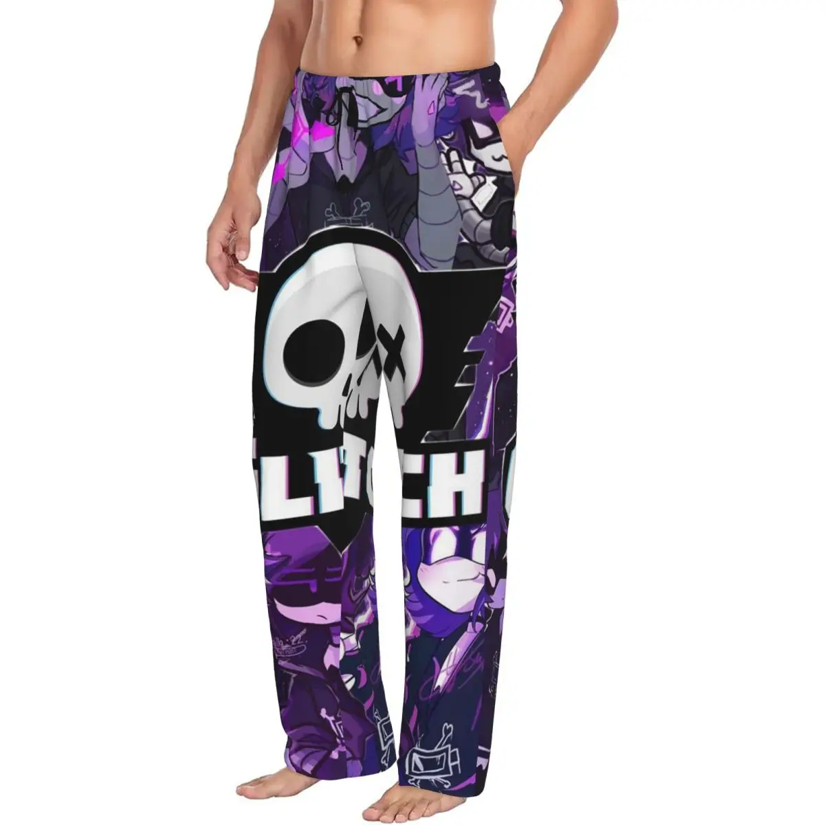 Custom Murder Drones Men Pajama Pants Lounge Sleep Sleepwear Bottoms with Pockets