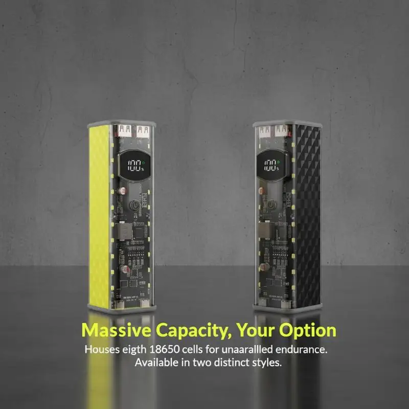 8 Cell 18650 PD 45W Power Bank Case DIY Battery Storage Box Super Fast Portable Charging Solution for Outdoor Adventures