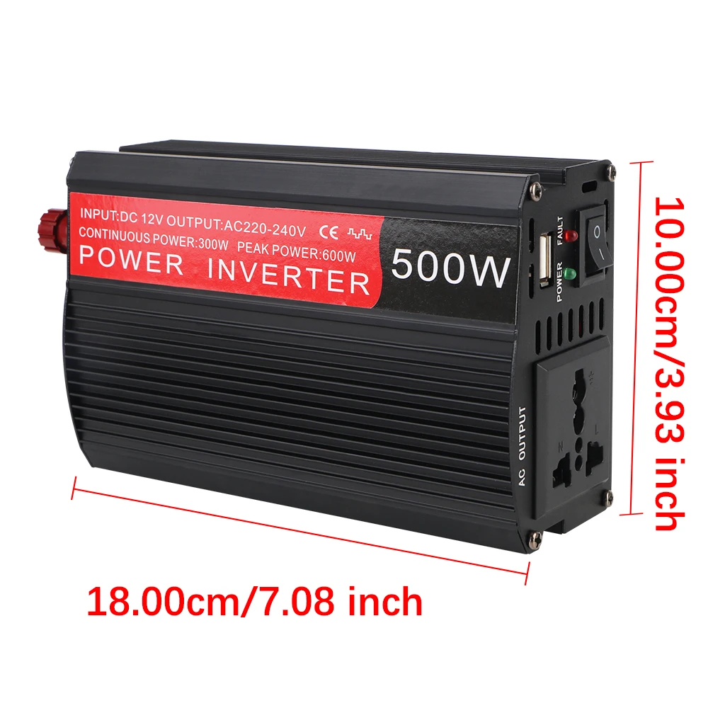 Car Inverter Modified Sine Wave inverter 12v 220v Voltage Converter Socket With USB Car Charger Power Adapter 500W Universal