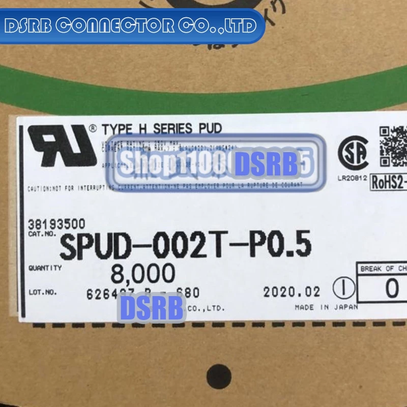 

100pcs/lot SPUD-002T-P0.5 Terminal Wire gauge 24-28AWG 100% New and Original