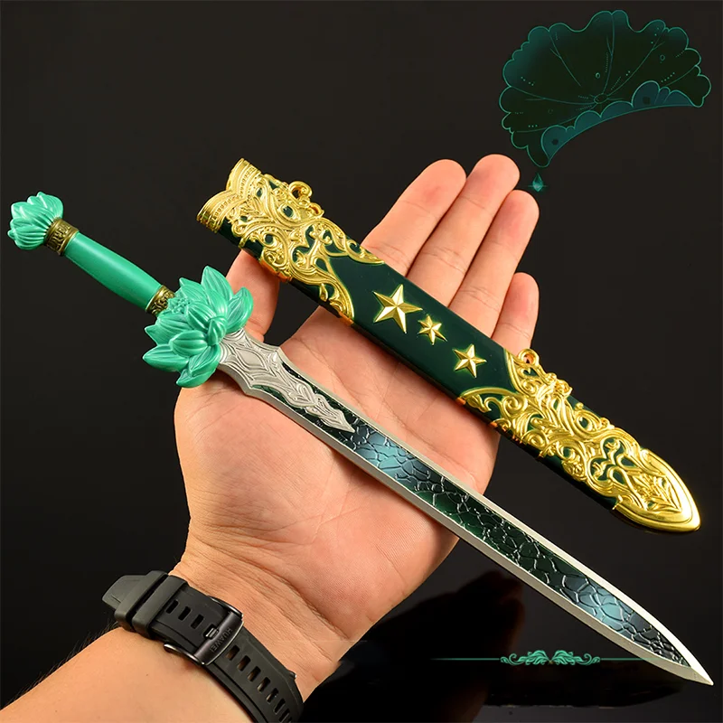 30cm 차가운 무기 모델 풀 메탈 공예 칼집 장난감 칼 Qinglian 일본 Katana Unedged 룸 장식 컬렉션 선물