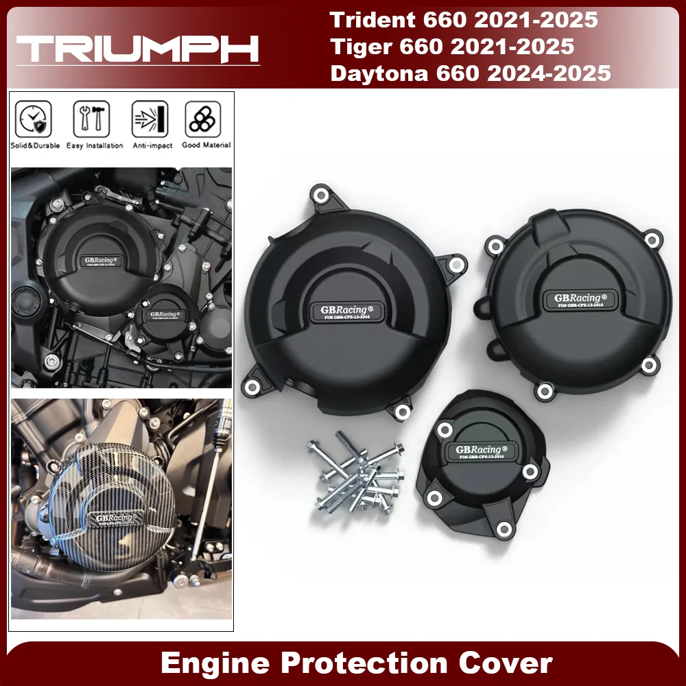 

For Triumph Trident660 Tiger660 2021-2025 Daytona 660 2024-2025 GBRacing Motorcycle Engine Protect Cover Clutch Protection Cover