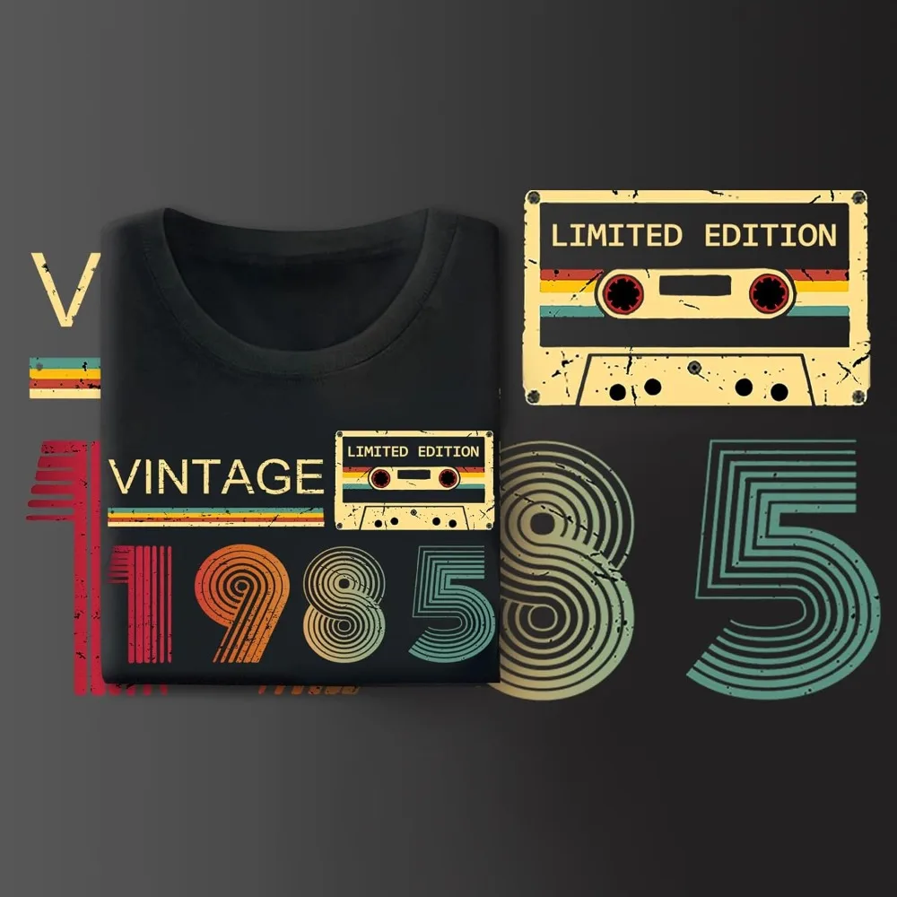 خمر 1985 تي شيرت للرجال 40th هدايا عيد ميلاد للرجال أبي الآباء هدايا عيد ميلاد للزوج صديق الصيف القطن تيز