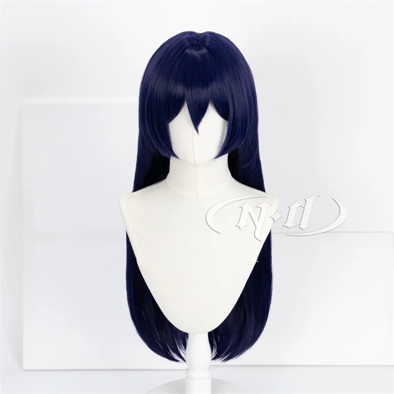 أنيمي الحب يعيش!! شعر مستعار طويل من أومي سونودا ، شعر مستعار أزرق وأسود ، إكسسوارات زي تنكري ، حفلة تجميع ، شعر مستعار مقاوم للحرارة