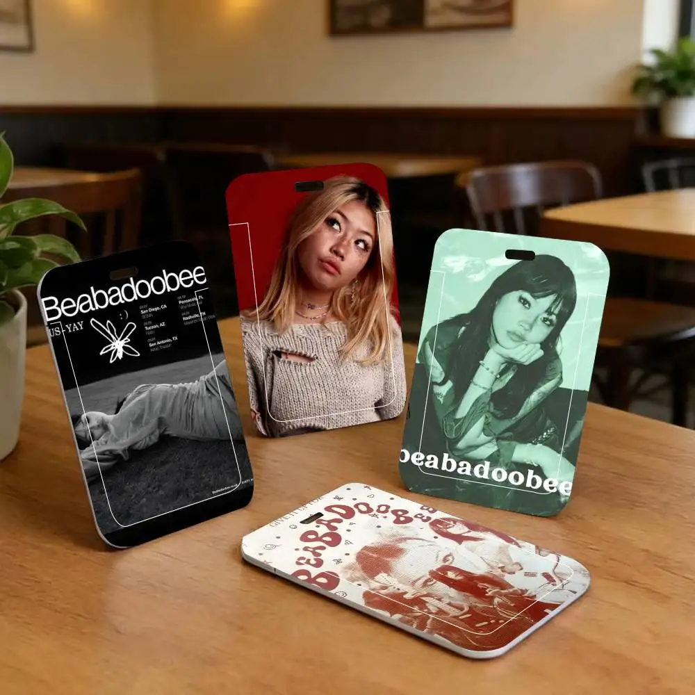 British Singer Beabadoobee Album ID Card Holder Neck Strap Pendant Door Badge Holder Lanyards Keychain Work Credential Case Gift