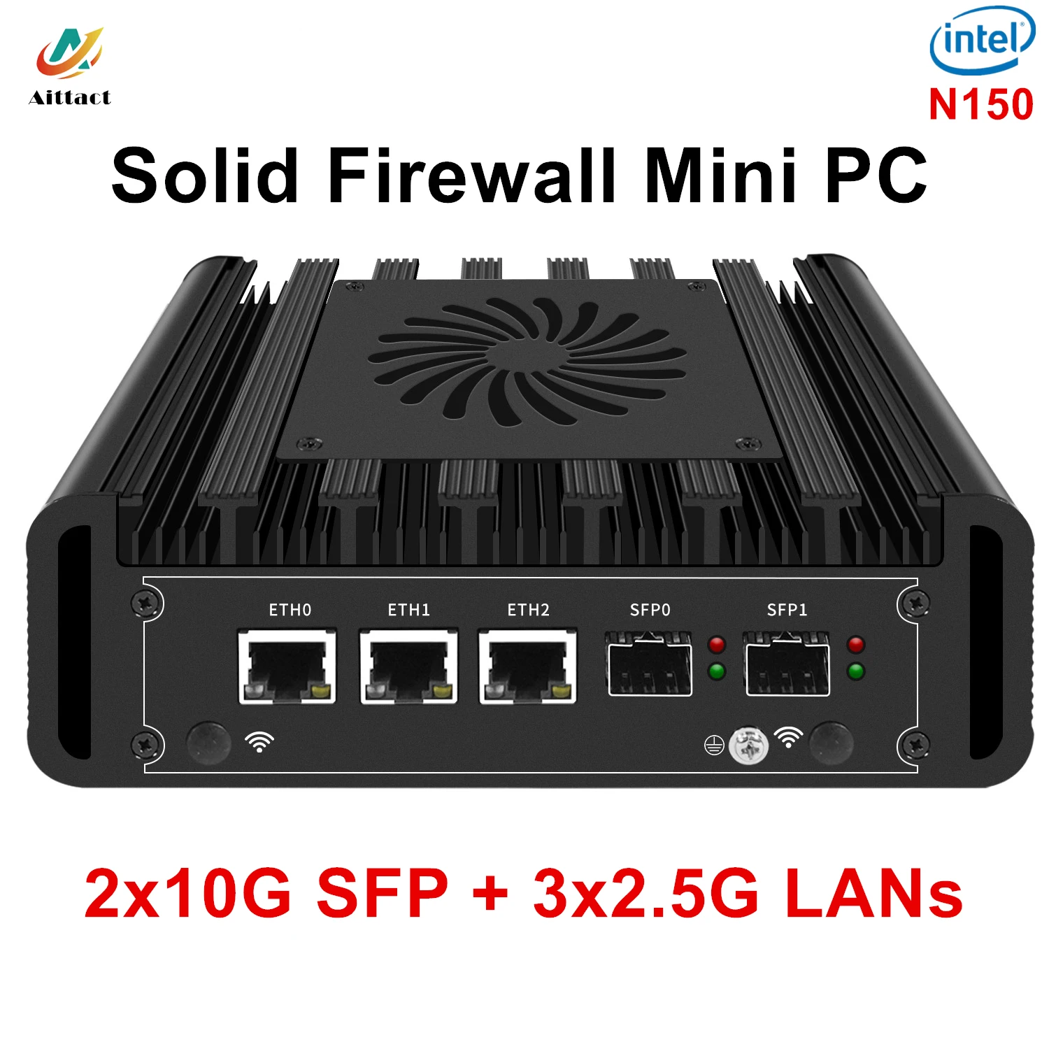 Firewall Mini PC Intel N150 I3 N305 2x10G SFP 3x2.5G i226-V Lans DDR5 NVMe pfSense OPNsense Micro Firewall Appliance