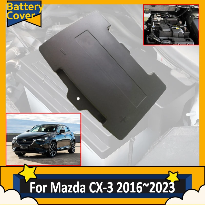 

Car Battery Cover For Mazda CX3 CX 3 DK 2016~2023 2016 2018 2019 2022 2023 Car Battery Flame Retardant Engine Protective Cover