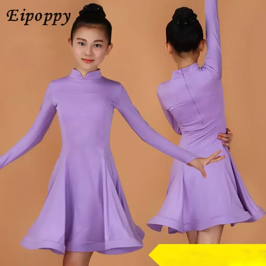 เต้นรำบอลรูม Rumba samba ชุดเต้นรำของเด็กละติน2022คอข่าวชุดเต้นแจ๊สแนวโมเดิร์นคาร์นิวัล