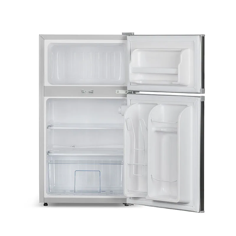 ثلاجة صغيرة بباب مزدوج 90 لتر للاستخدام المنزلي والفندق