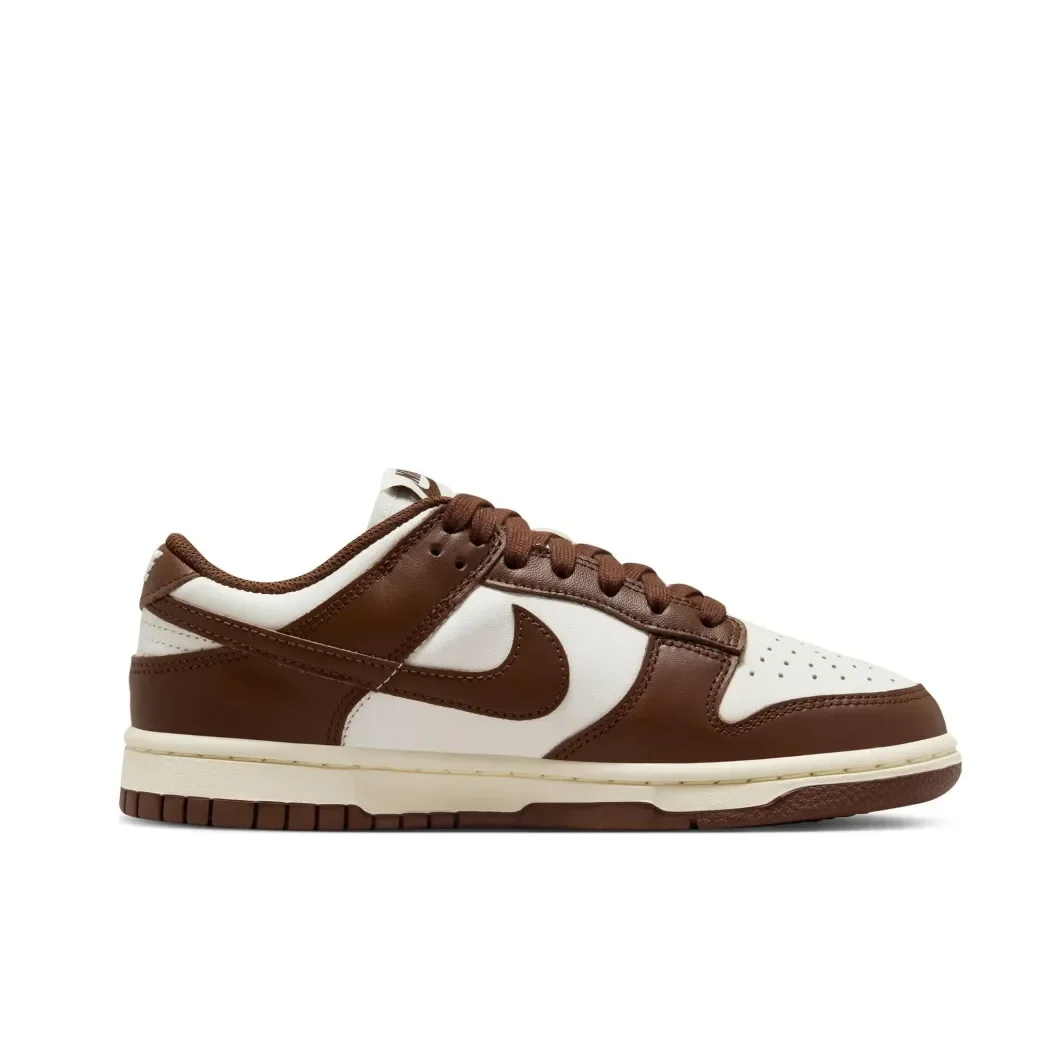 NIKE brown and white colorway DUNK LOW Men's and women's same board shoes lightweight non-slip wear-resistant casual shoes