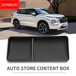 ZUNDUO Dashboard Storage Box for Mitsubishi Outlander 2022 2023 Left Rudder Center Console Hidden Tray Behind Screen