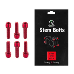 Handlebar Stem Bolts 6Pcs M5x18 MTB Bike Bolts Handlebar Stem Shifter Screws Fasteners Red Orange Color Green Blue