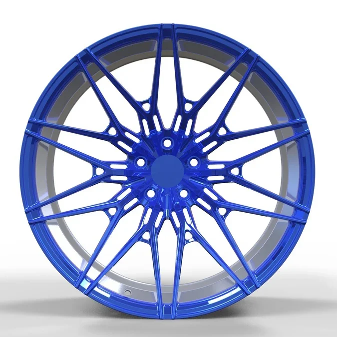 

Hot-selling New Design Customized Forged Wheels 17-21 Inch Monoblock Blue Painting Fashionable Passenger Car Wheel Rims for Sale