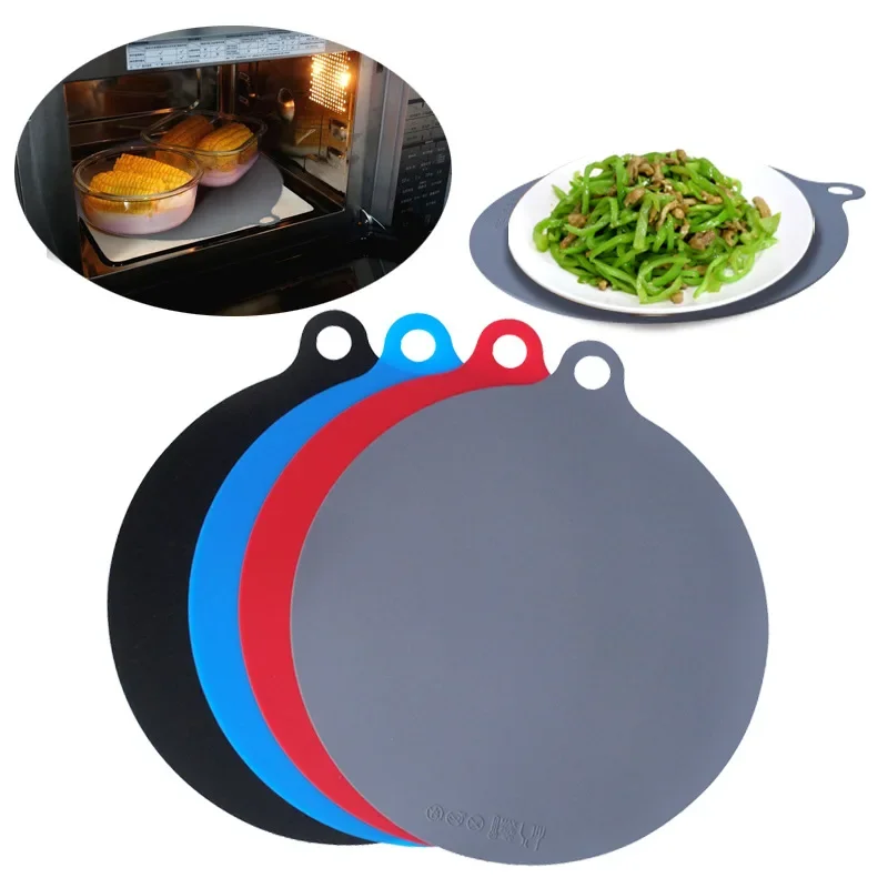 22cm Soft Non-Stick Round Microwave Mat Fryer pad Resistant Silicone Baking Pad Induction cooker mat Table Mate Pastry Tray