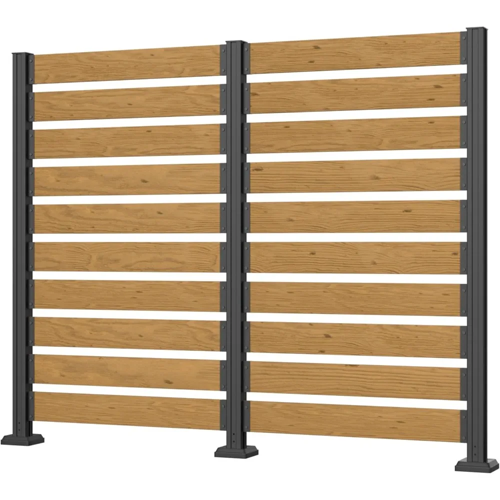 

78” W x 60” H Wooden Air Conditioner Fences for Hard Ground & Soft Ground, 2 Outdoor Garden Fences, Privacy Screen Panels with M