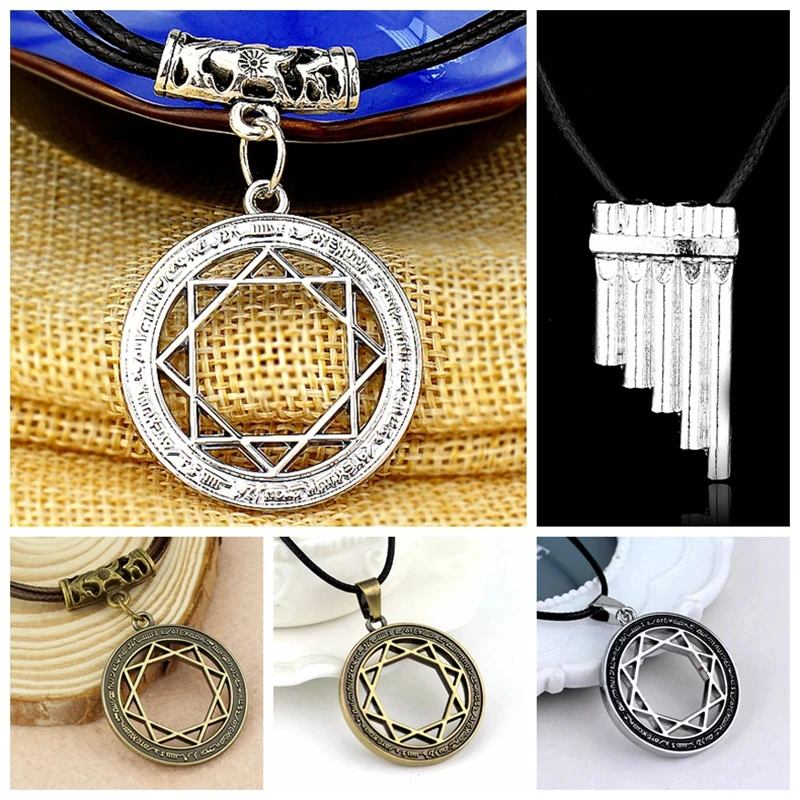 Supernatural Out Star of David Pendant Necklace The Labyrinth of Magic Flute MAGI Eight Star Array Amulet Jewelry Accessories