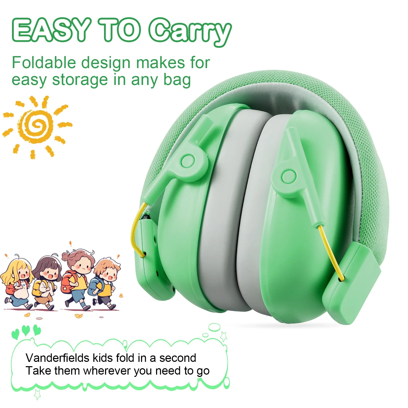 New Generation Kids Ear Defenders-Noise Cancelling Headphones Autism, 26dB Protection Earmuffs Hearing Protectors for Age 1-14