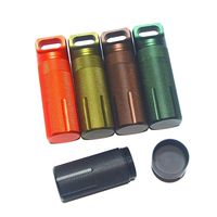 New Aluminum EDC Survival Kit Waterproof Seal Bottle Capsule/Pill  Airtight Case Outdoor Tools Capsule Holder Storage Container
