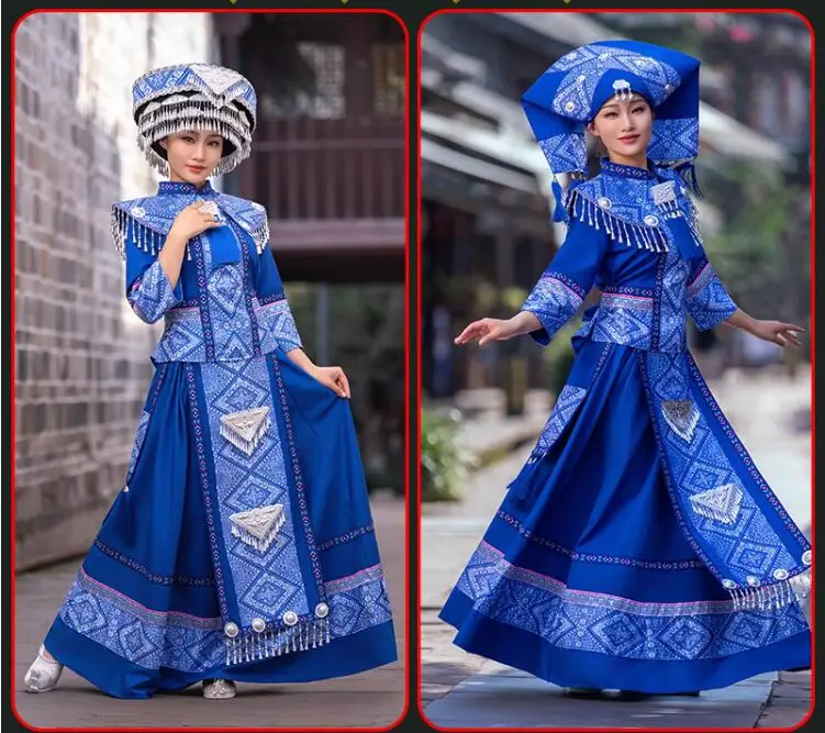 

Yunnan Minority Clothing New Yi and Tujia Festival Party Dance Clothing