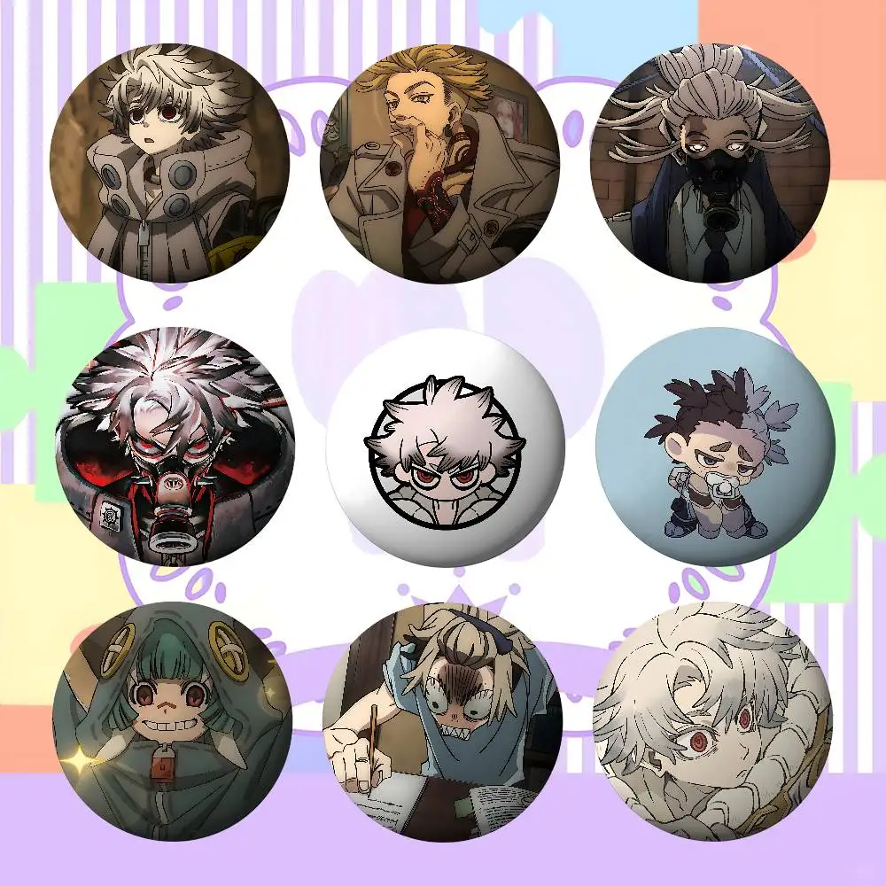 Anime G-Gachiakuta-S Enamel Pins Handmade Round Brooch L Killer Yagami Light Cosplay Badge Backpacks Jewelry Gifts